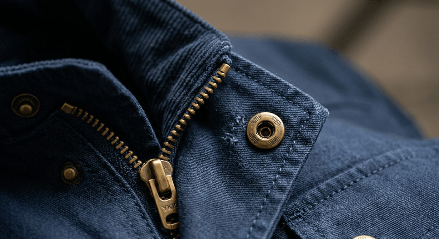 AI close-up detail shot of the jacket