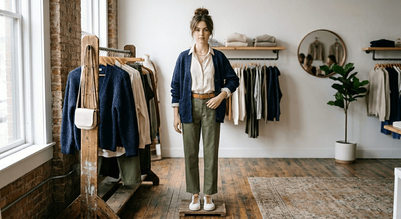 Mannequin to model — example AI output